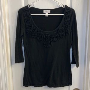 Loft Swirl Black Shirt